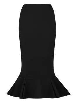 Юбка из хлопка Marni, черный