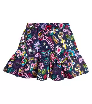 Юбка из хлопка с принтом Marc Jacobs, разноцветный