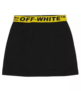 Юбка из хлопкового джерси Off-White, черный