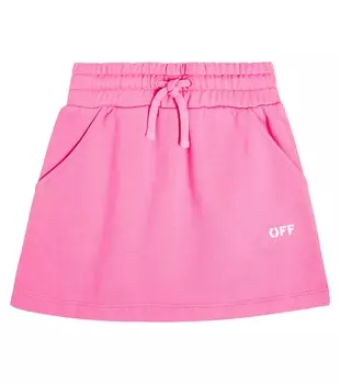 Юбка из хлопкового джерси Off-White Kids, розовый
