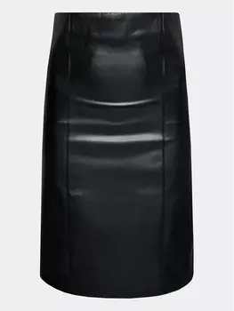 Юбка из искусственной кожи Gina Tricot, черный