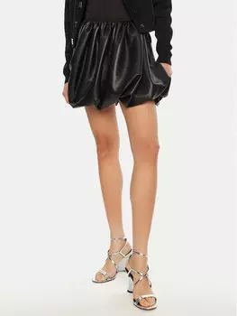 Юбка из искусственной кожи классического кроя 113503 Rotate, черный