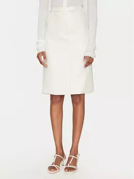 Юбка из искусственной кожи классического кроя 59679SB1 Bardot, белый