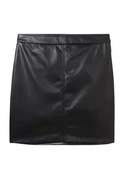 Юбка из искусственной кожи, короткая, женская Tom Tailor, цвет Deep Black