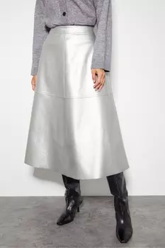 Юбка из искусственной кожи Pippa Monsoon, серебряный
