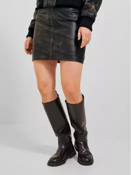 Юбка из искусственной кожи, стандартного кроя Jjxx, черный