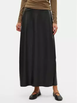 Юбка из искусственной кожи, стандартного кроя Vero Moda, черный