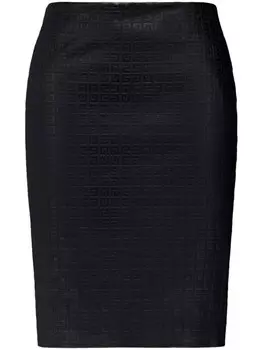 Юбка из кожи Givenchy 4G, черный