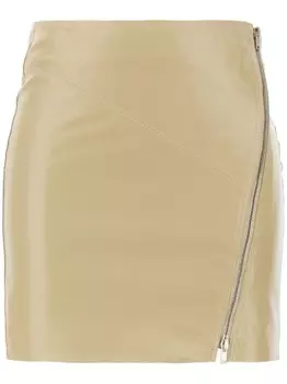 Юбка из кожи наппа ISABEL MARANT, нейтральный цвет