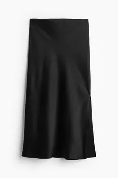 Юбка из креп-сатина H&M, черный