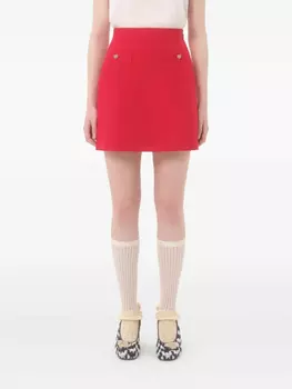 ЮБКА ИЗ КРЕПА COUTURE Valentino Garavani, красный
