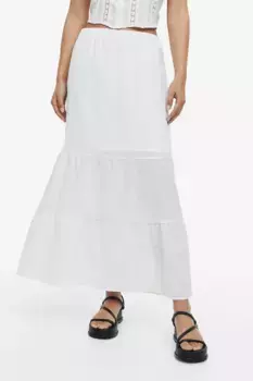 Юбка из крепа H&M, белый