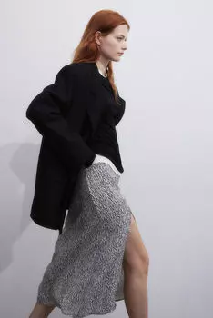 Юбка из крепа H&M, бежевый