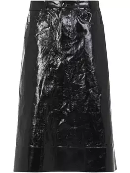 Юбка из льна Jil Sander, черный