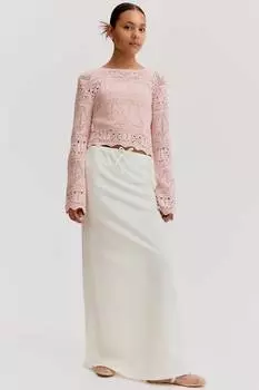 Юбка из льняной смеси H&M, белый
