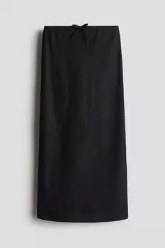 Юбка из льняной смеси H&M, черный