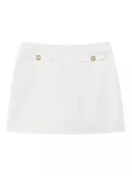 Юбка из льняной смеси TWINSET, белый