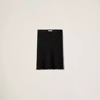 Юбка из ламе букле Miu Miu, черный