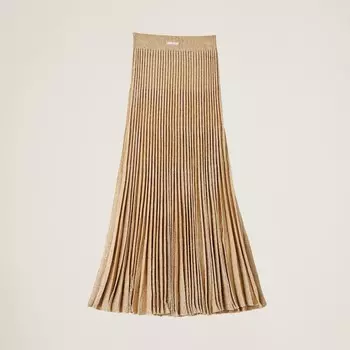 Юбка из ламе Miu Miu, золотой