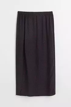 Юбка из лиоцелла с запахом H&M, черный/сердца