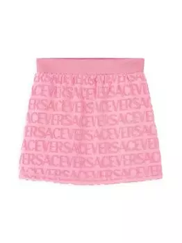 Юбка из махровой ткани с логотипом для маленьких девочек Versace