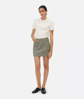 Юбка из меланжевого хлопка Bottega Veneta