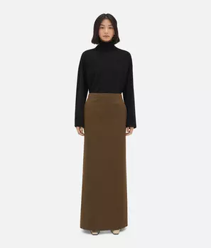 Юбка из мягкой шерстяной саржи Bottega Veneta