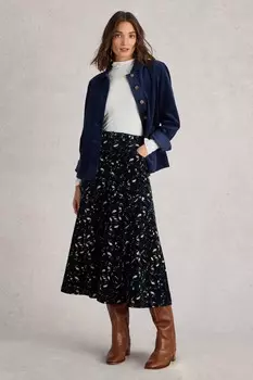 Юбка из органического шнура Quinn White Stuff, черный