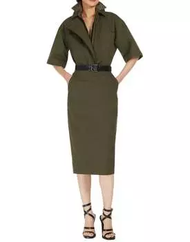 Юбка из парусины зеленого цвета Max Mara