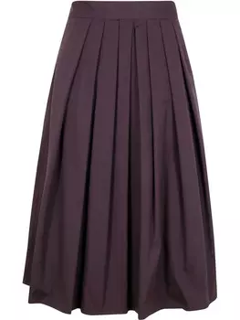 Юбка из плиссированного хлопка ASPESI, фиолетовый