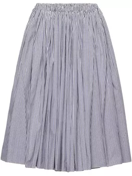 Юбка из полосатого поплина Prada, белый