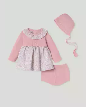 Юбка из полутрикотажа на плоской подошве мл с капюшоном в виде цветка очень полная малышка Coconut El Corte Ingls, цвет Rosa