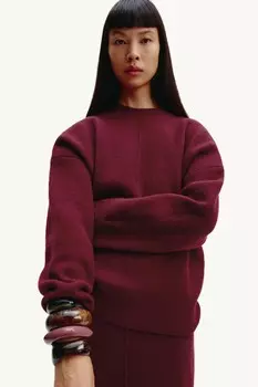 Юбка из простого трикотажа ZARA, бордовый