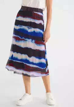 Юбка из сетки STREET ONE, имитация батика, цвет Dark Fo X Y Red