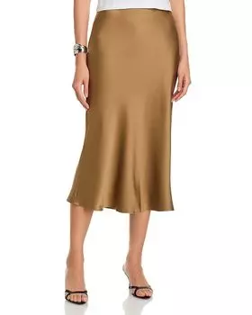 Юбка из шелка Bar Anine Bing, коричневый