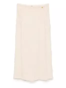 Юбка из шелка KHAITE с потертостями, нейтральный