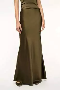 Юбка из шелка Odin в лесной местности STAUD, цвет woodland