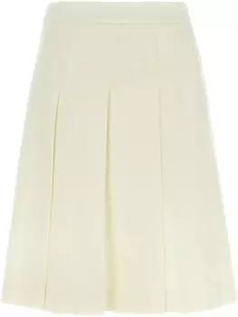 Юбка из шерсти Alessandra Rich, белый