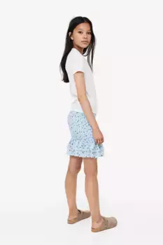 Юбка из шифона со сборками H&M, синий