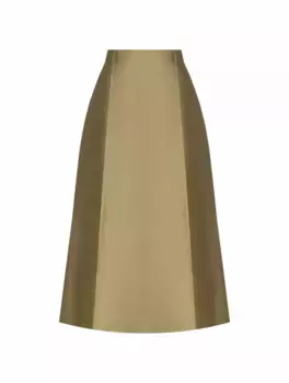 Юбка из смеси хлопка и шелка Kiton, зелёный