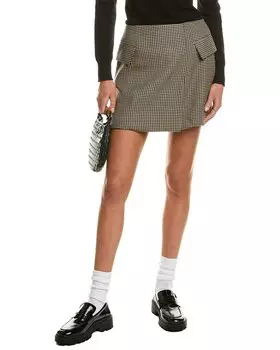 Юбка из смеси шерсти Reiss Ella, черный