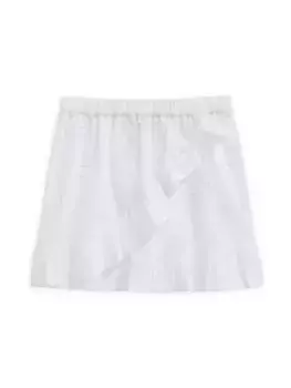Юбка из смесового хлопка с присборами для маленьких девочек и девочек Vineyard Vines, белый