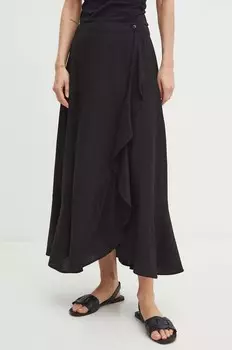 Юбка из смесового льна Medicine, черный