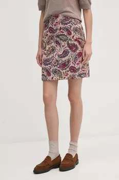 Юбка из смесовой шерсти Mos Mosh, зеленый