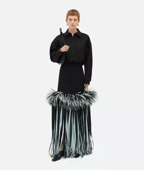 Юбка из струящейся вискозной органзы Bottega Veneta