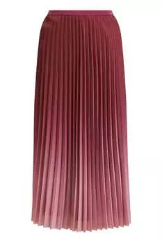 Юбка из светлого крепа розового цвета с узором в виде солнечных лучей French Connection, розовый