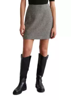 Юбка из ткани Marc O'Polo с повседневным узором "гусиные лапки", черный