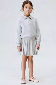 Юбка из тонкого хлопкового трикотажа H&M, серый
