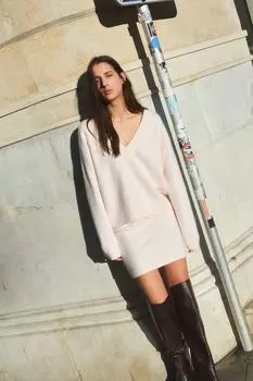 Юбка из тонкой вязки H&M, розовый