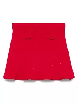 Юбка из трикотажного полотна Self-Portrait Kids, красный